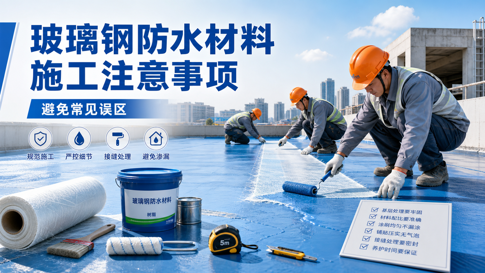 玻璃钢防水材料施工注意事项，避免常见误区 中山 版